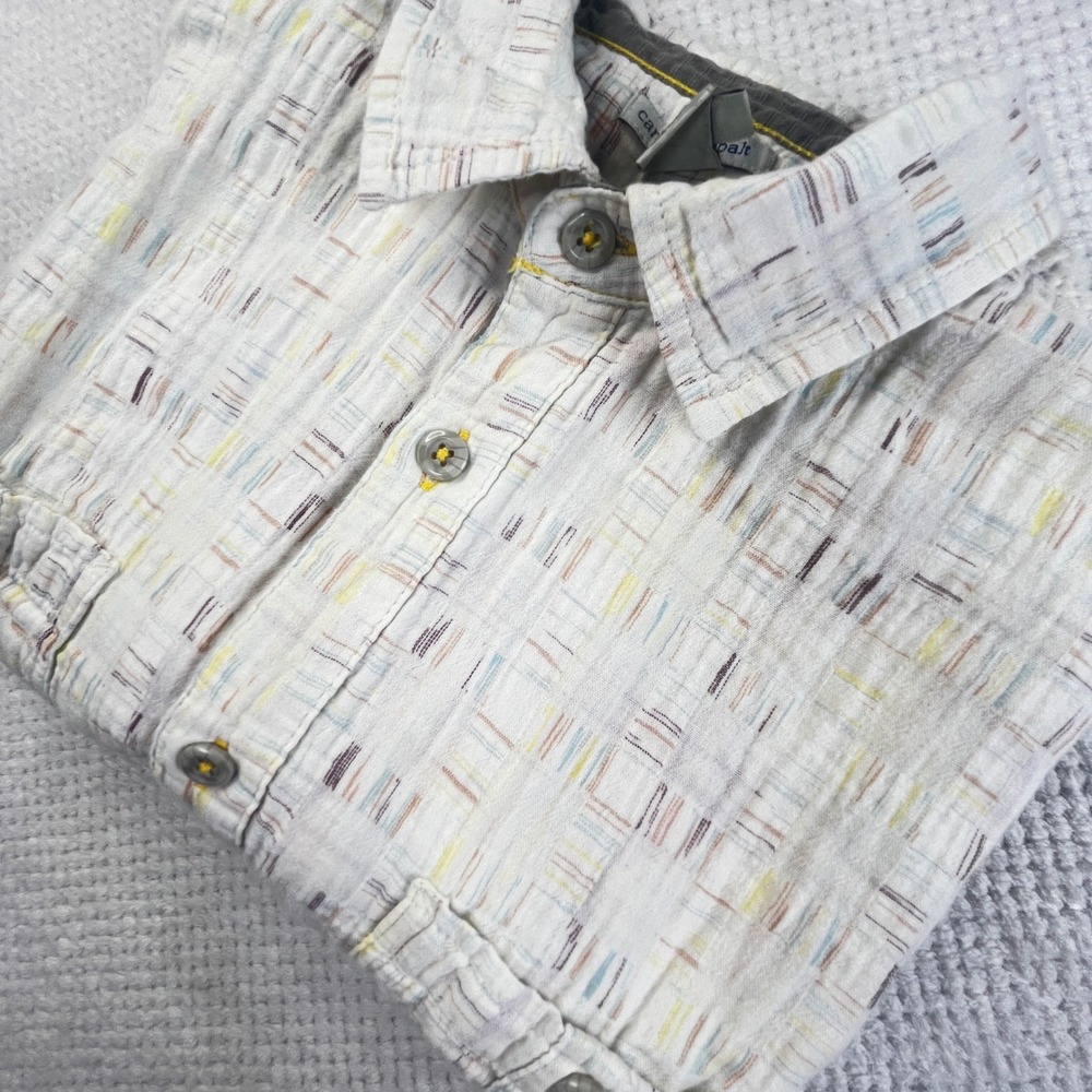 Carbon 2 Cobalt Men's Button Down Shirt‎ Size L Casual Plaid Long Sleeve
